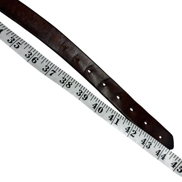 Levis Strauss Belt Mens Size 40 Brown Shotgun Full Grain Leather 1.5 Inch Wide - Picture 5 of 6